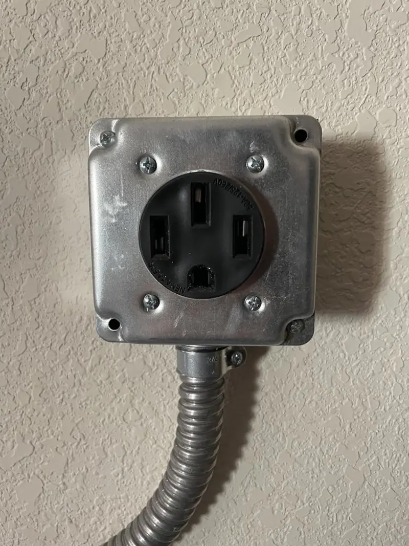 NEMA 14-50 outlet installed for Electrical Panel Upgrade in Cumberland